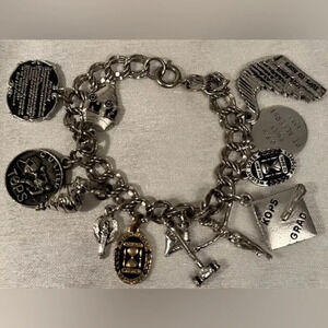 2/40$ Vintage Tops For Kops Charm Bracelet With 13 Charms